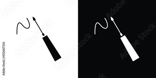 Eyeliner brush icon illustration. icon templates pack.