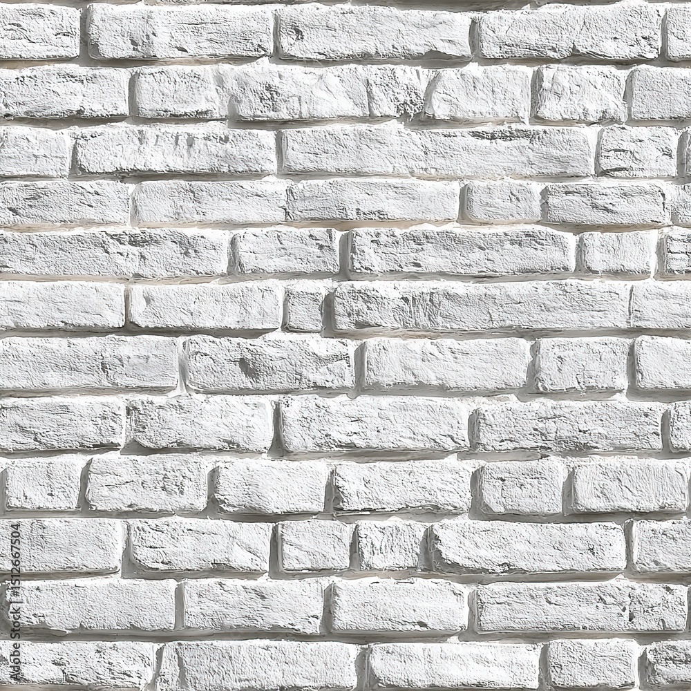 Fototapeta premium Seamless Texture Pattern of a White Brick Wall