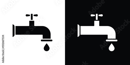 Faucet drip icon illustration. icon templates pack.