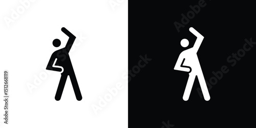 Fitness exercise icon illustration. icon templates pack.