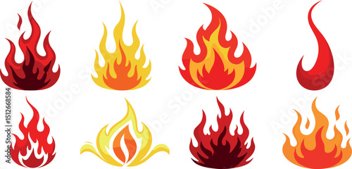 Fire flame icon. Crayon vector logo. Hot fire on white background. Flame simple illustration. Graphic heat symbol. Abstract silhouette, hell element clipart. Red stroke shape. Scribble punk pastel art