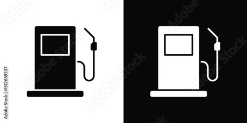 Gas station icon illustration. icon templates pack.