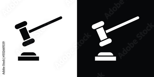 Gavel icon illustration. icon templates pack.