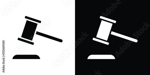 Gavel icon illustration. icon templates pack.