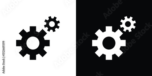 Gears icon illustration. icon templates pack.