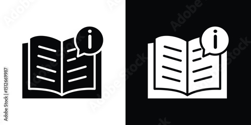 guide book icon illustration. icon templates pack.