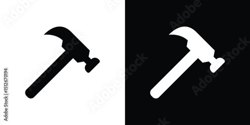 Hammer icon illustration. icon templates pack.