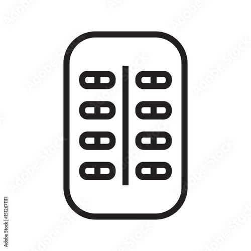 icon tablets. Capsule pill. Vitamin sign. Vector Illustration.