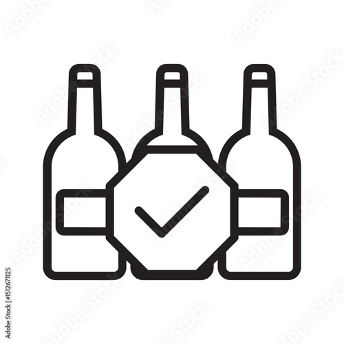 Premium wine icon. Simple line icon