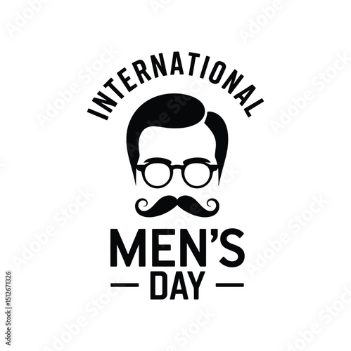 International Men’s Day Mustache Glasses Vector 
