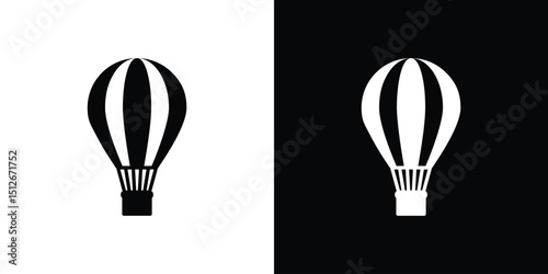 Hot air balloon icon illustration. icon templates pack.