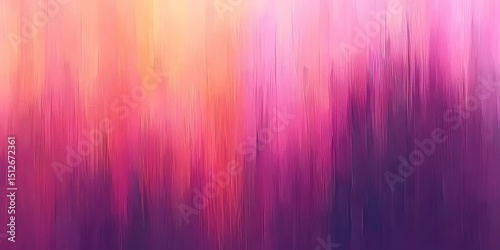 Painting of a field of flowers with a pink and orange background. The painting is abstract and has a lot of brush strokes