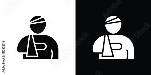 Injury icon illustration. icon templates pack.
