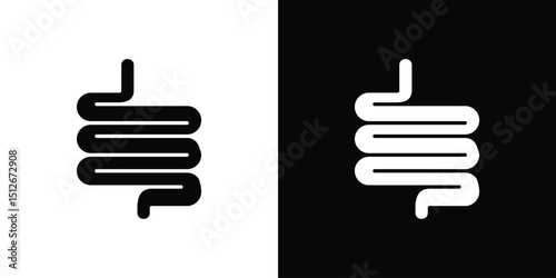 Intestine icon illustration. icon templates pack.