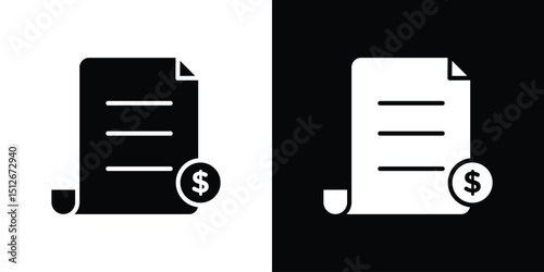 Invoice payment icon illustration. icon templates pack.