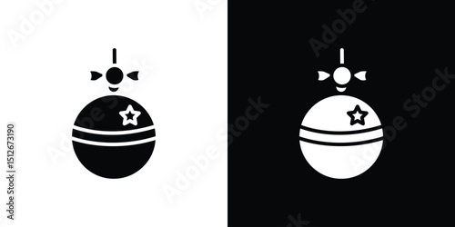 Jingle bell icon illustration. icon templates pack.