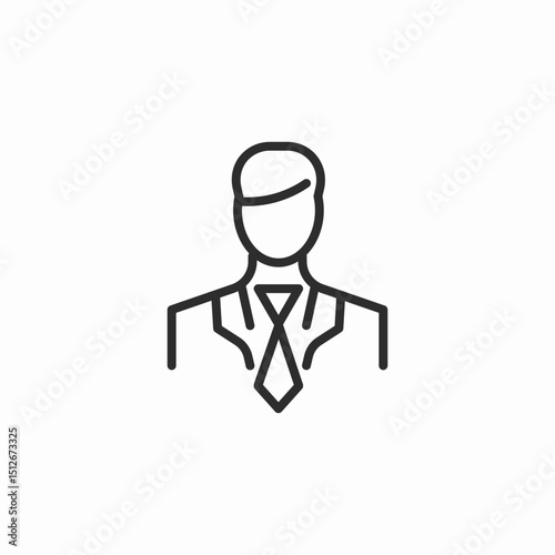businessman suit icon sign vector