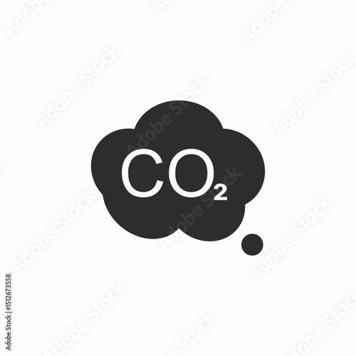 carbon dioxide icon sign vector