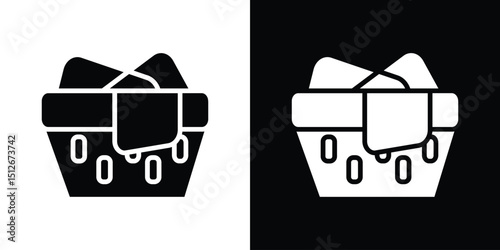 Laundry basket icon illustration. icon templates pack.