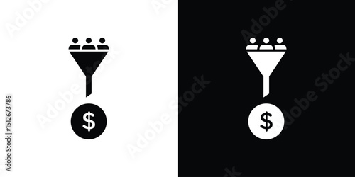 Lead conversion icon illustration. icon templates pack.