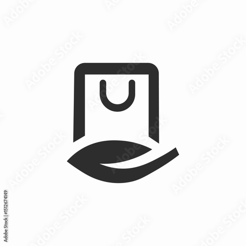 eco bag icon sign vector