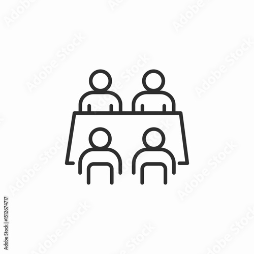 face to face meeting icon sign vector