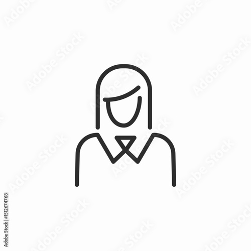 female businesswoman icon sign vector