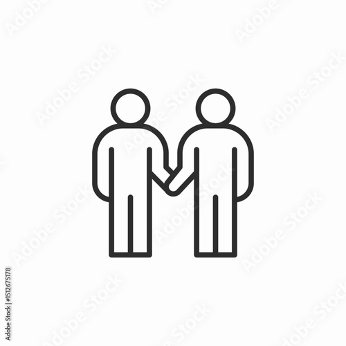 friendship couple icon sign vector