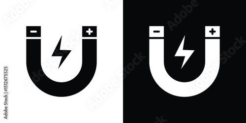 Magnet icon illustration. icon templates pack.