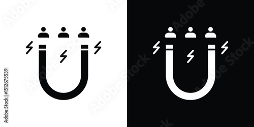 Magnet user icon illustration. icon templates pack.