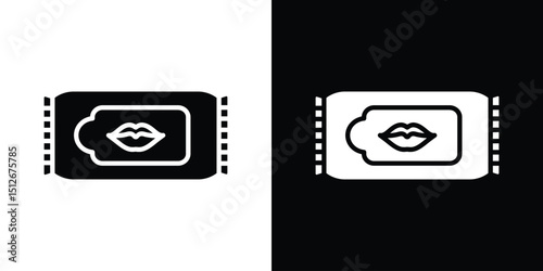 Makeup remover wipes icon illustration. icon templates pack.