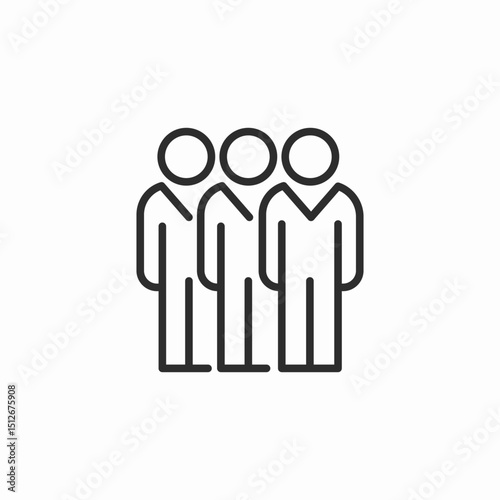 group team three icon sign vector