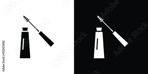 Mascara brush icon illustration. icon templates pack.