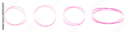 Grunge circles brush set. red circle frames. Round line of red paint. Grunge round shapes. Circular ink brush stroke fro design elements. Vector illustration.