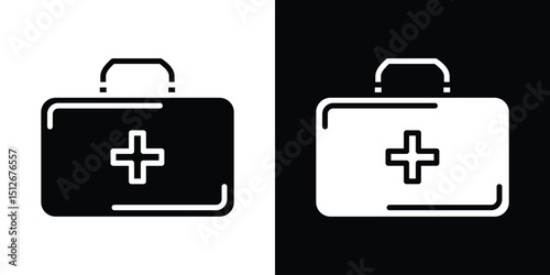 Medical aid kit icon illustration. icon templates pack.