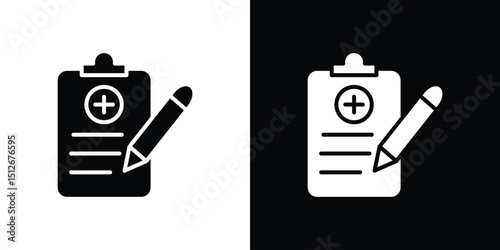 Medical history icon illustration. icon templates pack.