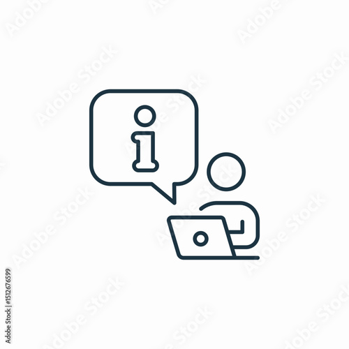 info desk icon sign vector