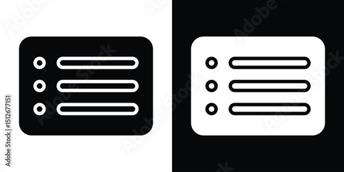 Menu list button icon illustration. icon templates pack.