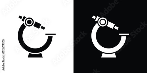 Microscope icon illustration. icon templates pack.