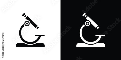 Microscope icon illustration. icon templates pack.