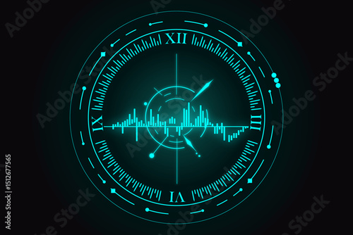 forex market clock illustration