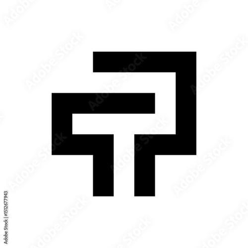 Letter TP or PT creative monogram logo