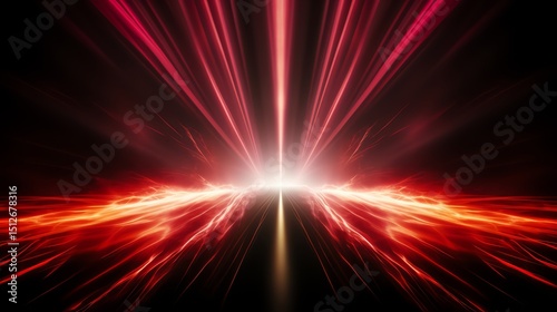 Vibrant red and black background with a bright yellow line that stands out against the red. The line is positioned in the center of the background