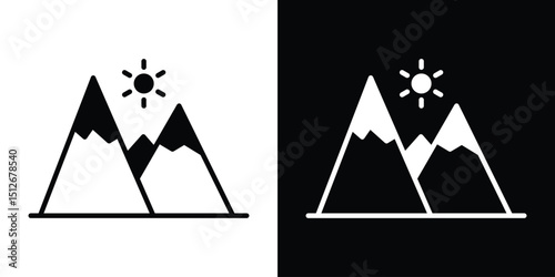 Mountain icon illustration. icon templates pack.