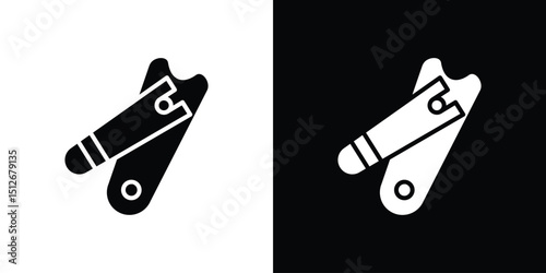 Nail clippers icon illustration. icon templates pack.