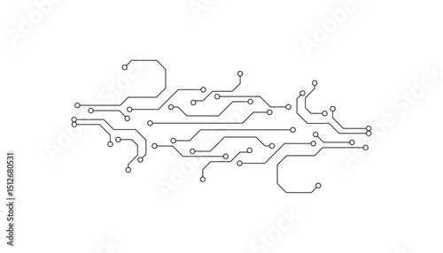 Abstract futuristic circuit board Illustration, Circuit board with various technology elements. Circuit board pattern for technology background. Vector illustration