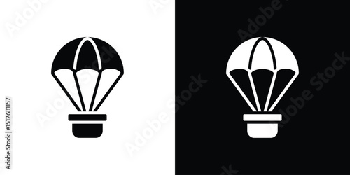 Parachute icon illustration. icon templates pack.