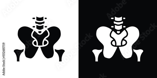 Pelvic area icon illustration. icon templates pack.
