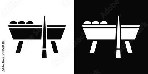 Pool table icon illustration. icon templates pack.