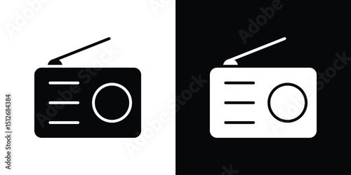 Radio icon illustration. icon templates pack.